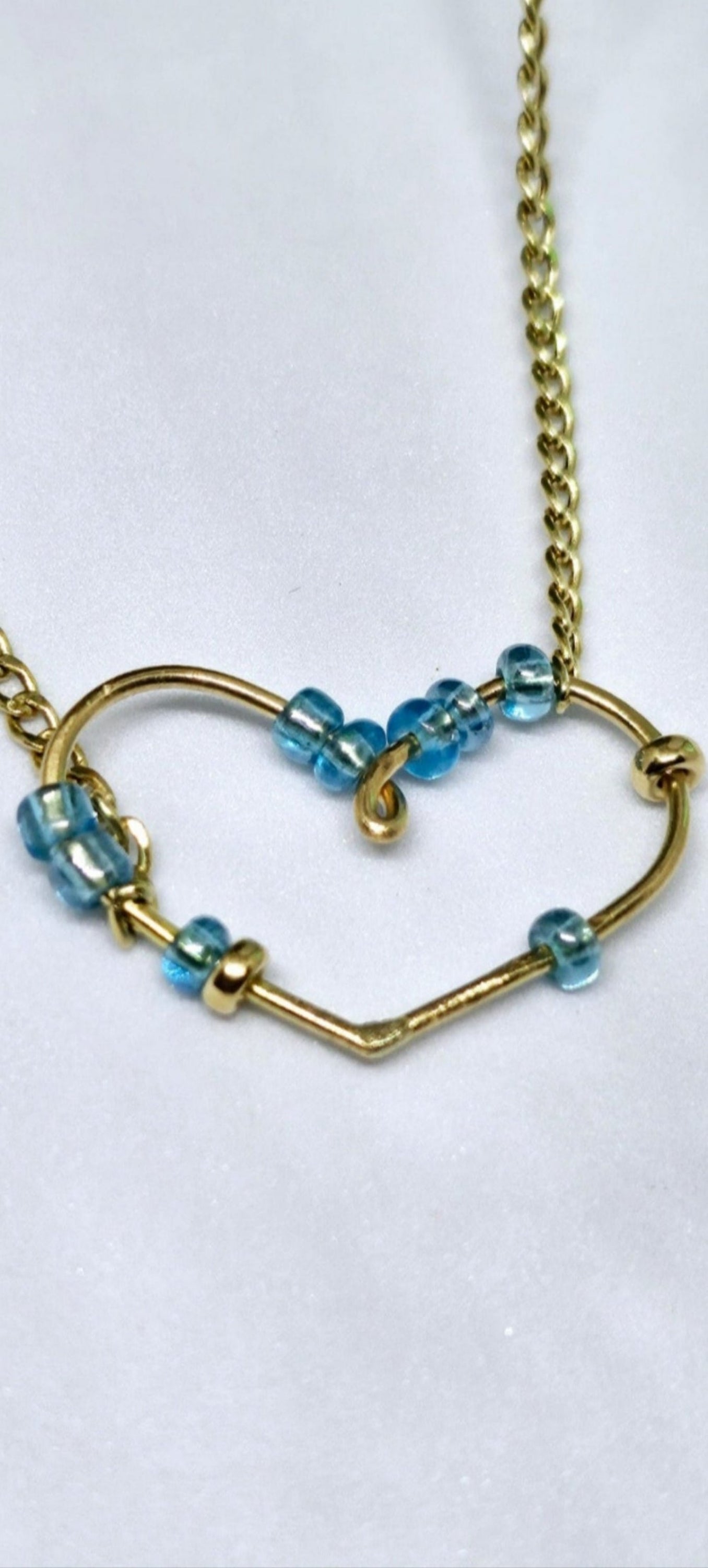 collier coeur saphir, Pièce unique 001